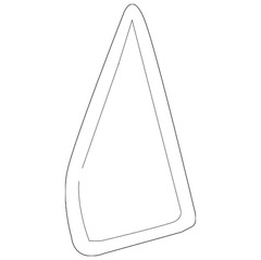 Genuine GM Front Passenger Side Door Window Frame Front Applique 84692189