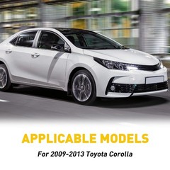 6/12Pcs Fit for Toyota Corolla 2009-2013 Set Black Pillar Posts Door Trim Cover