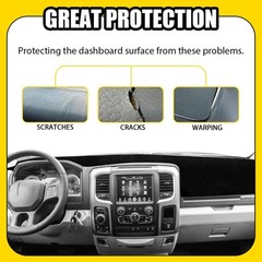 Dashboard Cover Pad Mat For Dodge Ram 1500 2500 3500 2010-2018 Anti-Glare 1-5X