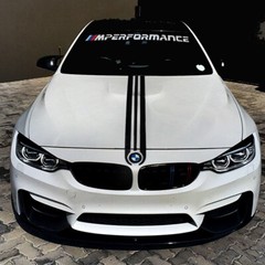 2Pcs Black Bonnet Hood Rear Trunk Decals For BMW 1 3 4 5 X3 X5 X6 M3 M4 M5 M6