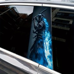 2-Piece Blue Ninja Killer Car Pillar Sticker Waterproof and Scratch Resistant