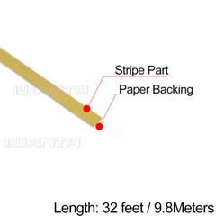 6 Sizes Matte Gold Pinstriping Pin Stripe DIY Line Vinyl Decal Car Sticker 32ft