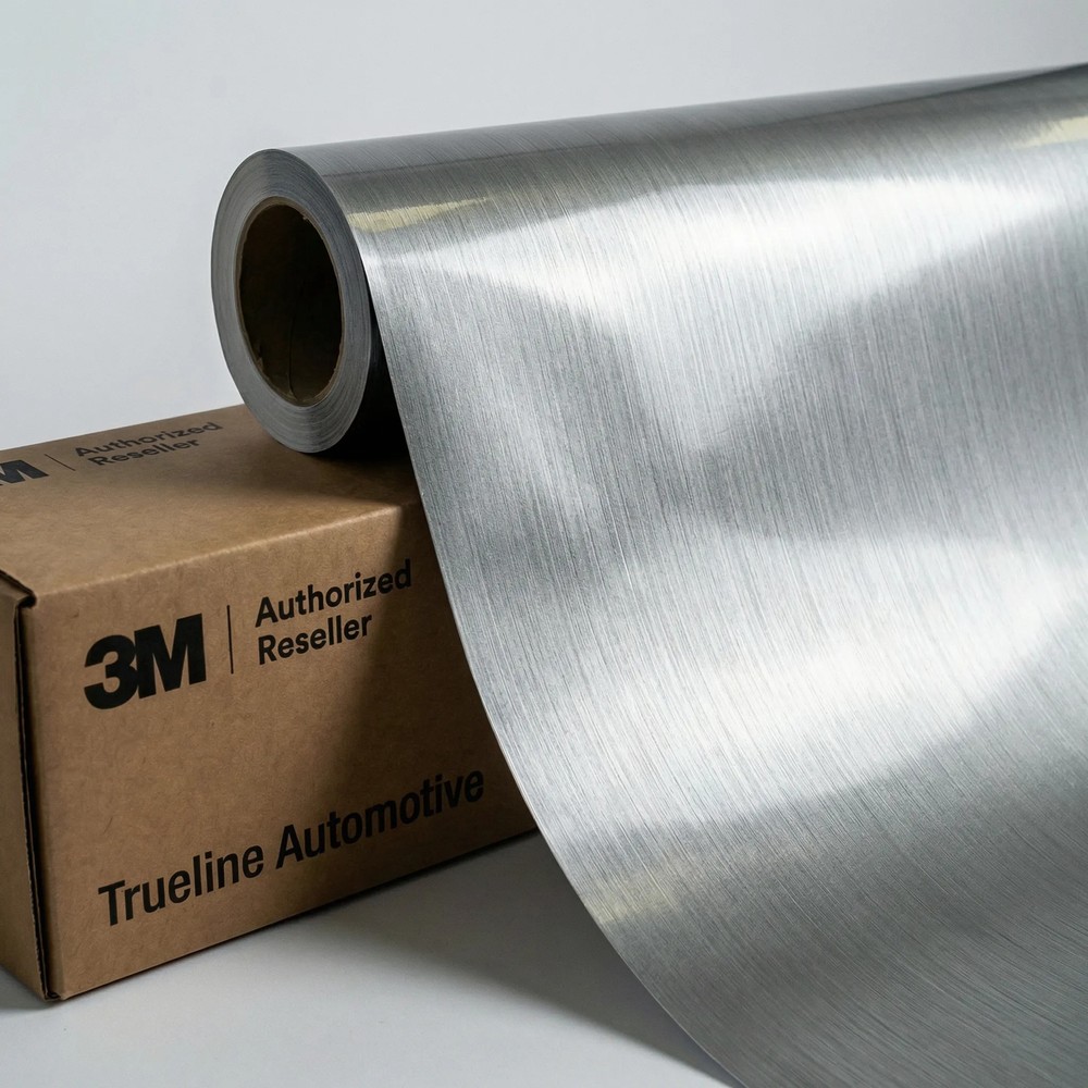 Brushed Steel – 3M 2080 BR201 Vinyl Wrap Film All Sizes Dual Cast Bubble Free
