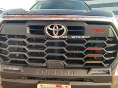 Toyota Tundra TRD indent and heritage front grill decals 2022