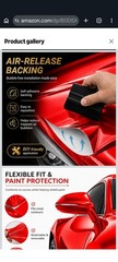 Red Automotive Vinyl Wrap for Body Protection & Scratch Resistance 10X5 FT