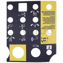 Platform Control Panel Decal 72081 72081GT For Genie Z-34/22 Z-34/22N Z-30/20N