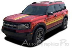 2021-2024 Ford Bronco Sport Stripes Side Decals SUNSETTER DIGITAL RED Graphic