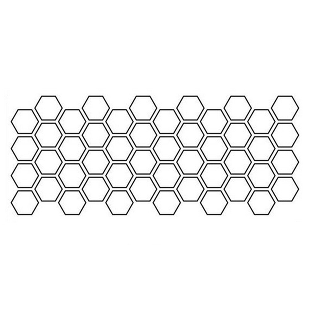 Car Decal Hexagon Side Body Decor Honeycomb Pattern Waist Line Vinyl Sticker