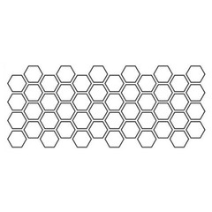 Car Decal Hexagon Side Body Decor Honeycomb Pattern Waist Line Vinyl Sticker