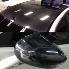 Super Gloss 5D Twill-Weave Black Carbon Fiber Vinyl Wrap Air Release Bubble Free