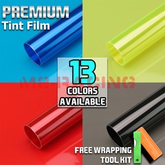 13 Colors Premium Glossy Headlight Taillight Fog Light Vinyl Sticker Tint Film