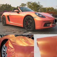 50FT x 5FT Car Wrap Gold Pink Film Coral Chameleon Satin Chrome Vinyl Sticker US