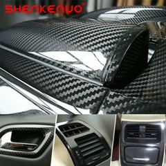 Premium Fibra De Carbono For Car Vinilo Para Autos Carros Negro 30cm*152cm 7D US