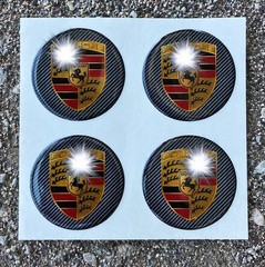 4x Silicone Wheel Rim Emblem Sticker Hub Caps Center Hubcap Logo
