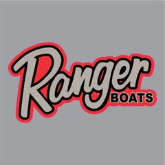 Red, black and grey Ranger Carpet Graphic Decal Sticker for Fishing Bass Boats
