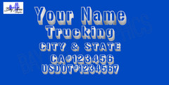 TRUCK DOOR COMMERCIAL DECALS CUSTOM TEXT OUTLINE /ONE COLOR OUTDOOR VINYL X2*