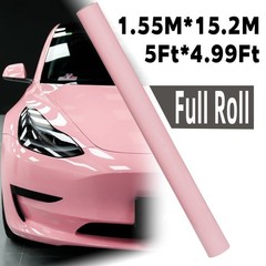 5FTx50FT PET Crystal Cherry Blossom Pink Vinyl Wrap Self-Adhesive Air Release