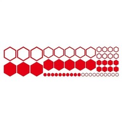 52PCS Honeycomb Car Sticker Vinyl Hexagonal Graphics Sticker DIY Body Side Decor
