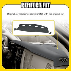Dashboard Dash Cover Mat Carpet For 02-08 Dodge Ram 1500 2500 3500 Gray Black