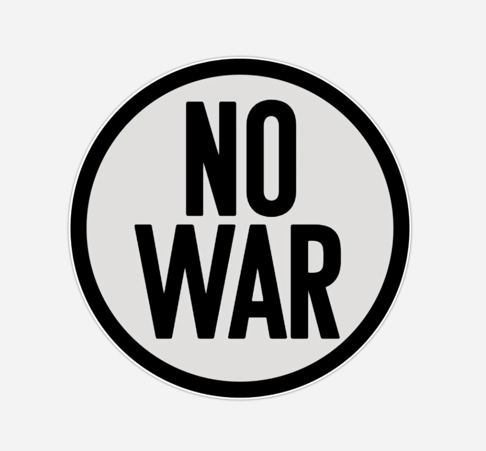 10-Pack NO WAR Stickers – 2″x2″ ANTI-WAR Plastic Bumper Decals – Water-Resistant