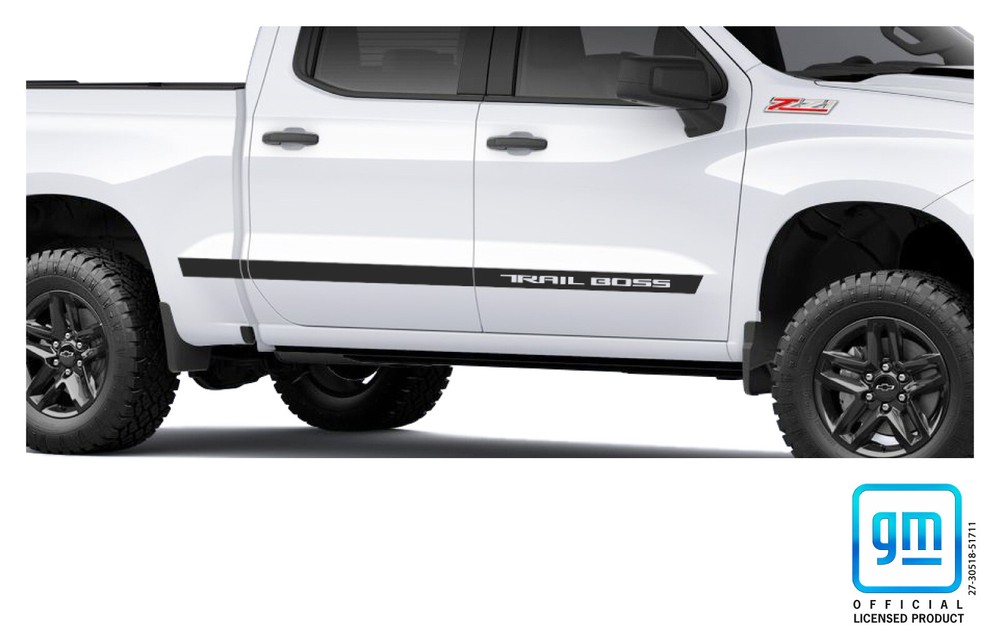 2019 20 21 22 23 24 Chevy Silverado 1500 Trail Boss Crew Double Cab Body Decals