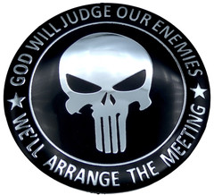 1x 2nd Amendment God Will Judge Decal Sticker Emblem Metal Dome Auto Car Truck