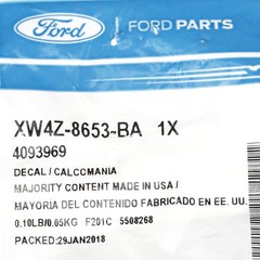 NEW OEM Ford Radiator Fan Warning Label XW4Z8653BA GENUINE