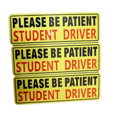 3 Pcs Student Driver Magnet Car Signs Car Bumper Sticker Decal Please Be Patient