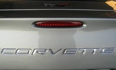 Rear Bumper Brushed Plastic Letters Inserts for Chevrolet Corvette C5 C-5 97-04