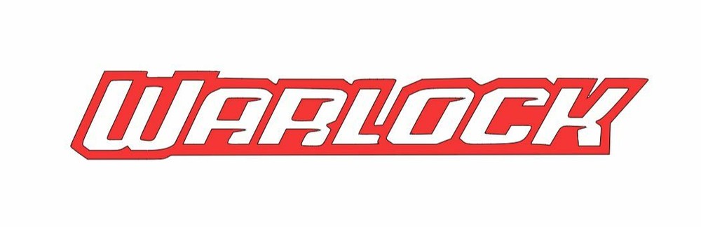 2x WARLOCK Truck Vinyl Decal Sticker Logo 18″ x 2.75″ Box Side Multi Color