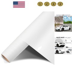 Smooth Finish 1ft x 5ft Car Vinyl Wrap in Matte White – Enhances Car Appearance