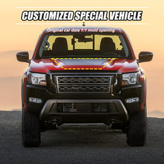 Black Exterior Front Hood Trim Sticker Decal For Nissan Frontier 2024+ US