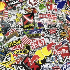 120Pcs Mixed JDM Stickers Motocross Motorcycle Car ATV Racing Bike Helmet Decals