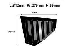 Rear Side Window Glass Louver Shutter Vent Cover For Golf Mk8 Hatchback 2021-24