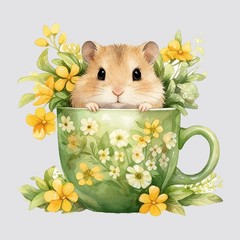 Animals in a Cup Stickers Vinyl Self-adhesive Personalized for Wall Car windows