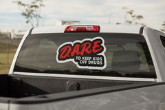 DARE to Keep Kids off of DRUGS Car Window Vinyl Decal Funny Laptop Sticker NEW