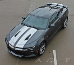 2016-2018 Camaro SS RS Rally Vinyl Graphic Hood Decals 3M Pro Racing Stripes