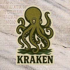 Kraken Decal Cryptid Sticker for Car Truck Window Bumper, DieCut Vinyl
