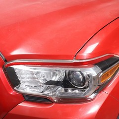 Red Carbon Fiber Front Headlight Eyebrow Eyelids Cover fits Toyota Tacoma 15-22