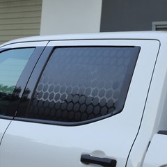 Honeycomb Rear Side Door Window Vinyls Decal Fits Toyota Tundra 2022-2026