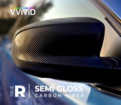 VViViD® Black True R Carbon Fiber Vinyl Wrap Roll with Air 10ft x 5ft,