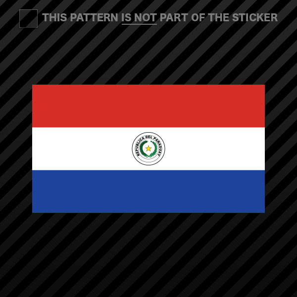 Paraguayan New Guinean Flag Sticker Self Adhesive Vinyl Paraguay PRY PY