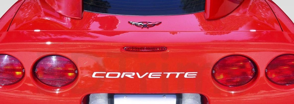 Rear Bumper Brushed Plastic Letters Inserts for Chevrolet Corvette C5 C-5 97-04
