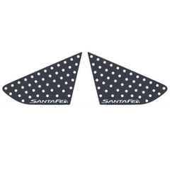 Rear Left Right C Pillar Carbon Black Sticker For 13 17 Hyundai Santa Fe DM