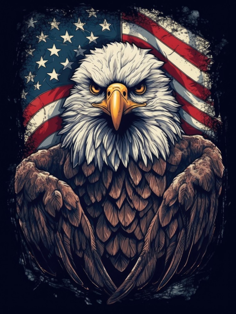 AMERICAN EAGLE (PROTECTIN OUR FLAG )+ Vynil Decal 6 Years+LAMINATED Free Sticker