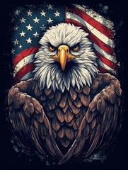 AMERICAN EAGLE (PROTECTIN OUR FLAG )+ Vynil Decal 6 Years+LAMINATED Free Sticker