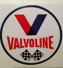 Valvoline motor oil sticker decal hotrod rat vintage look car truck drag race 18