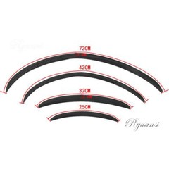 2x Car Fender Flares Wheel Eyebrow Arch Extension Protector Moulding Trim Strip