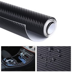 24×79″ Carbon Fiber Vinyl 3D Black Car Vehicle Wrap Film Sticker Decal Sheet DIY