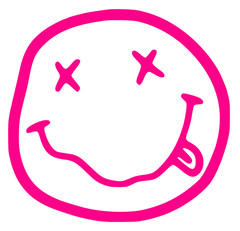 Nirvana smiley logo decals | Waterproof vinyl decals | 3″ or 5″, 7 Colors